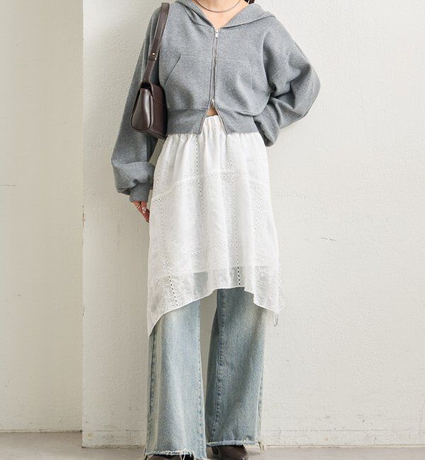  「エンブロイダリー ヘムスカート」|スカート|