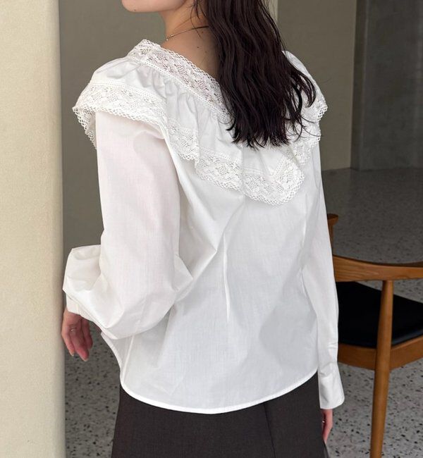  「【@lily.s_y企画】Vフリルシェイプブラウス」|シャツ・ブラウス|