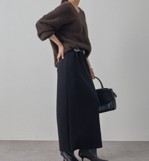  「【Lサイズも登場！】ポンチZIPタイトスカート」|スカート|