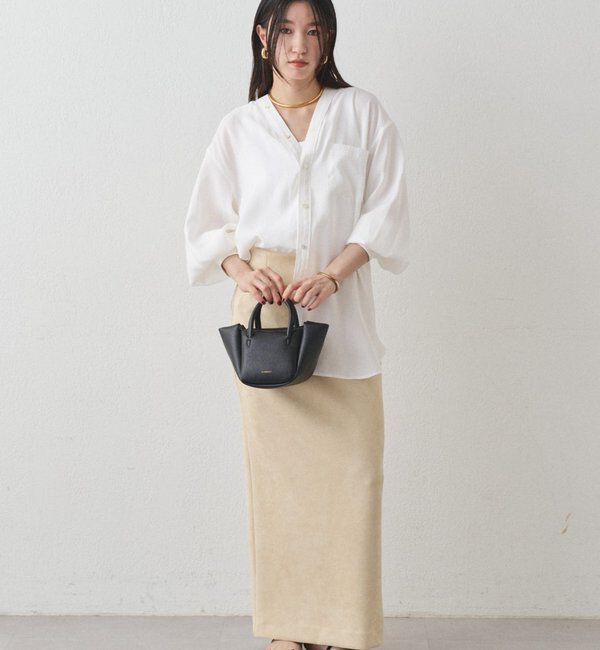  「袖リブV ブラウス」|シャツ・ブラウス|