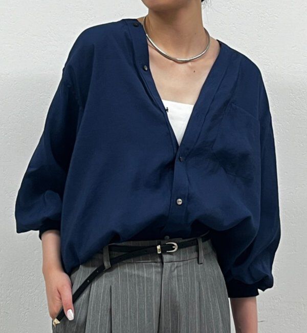  「袖リブV ブラウス」|シャツ・ブラウス|