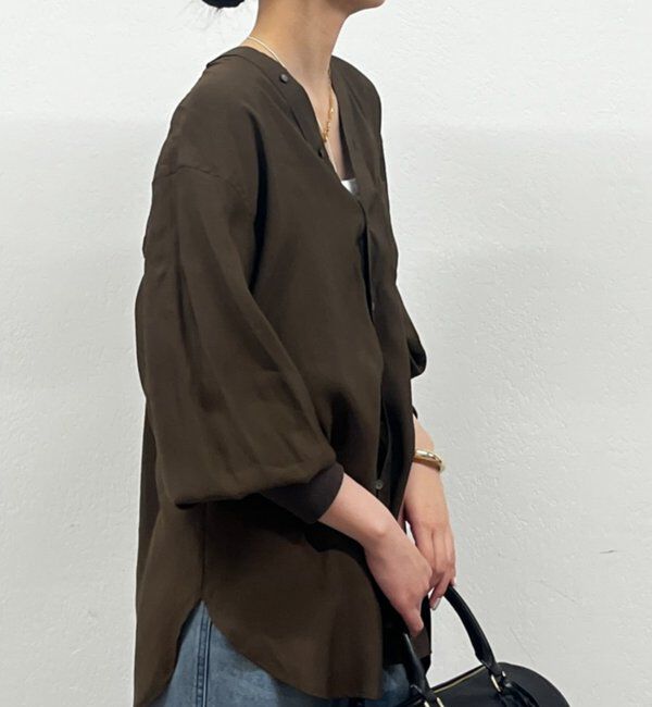 「袖リブV ブラウス」|シャツ・ブラウス|