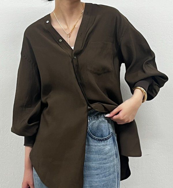  「袖リブV ブラウス」|シャツ・ブラウス|