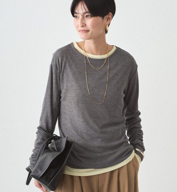  「シアーロンT」|Tシャツ・カットソー|チャコールグレー