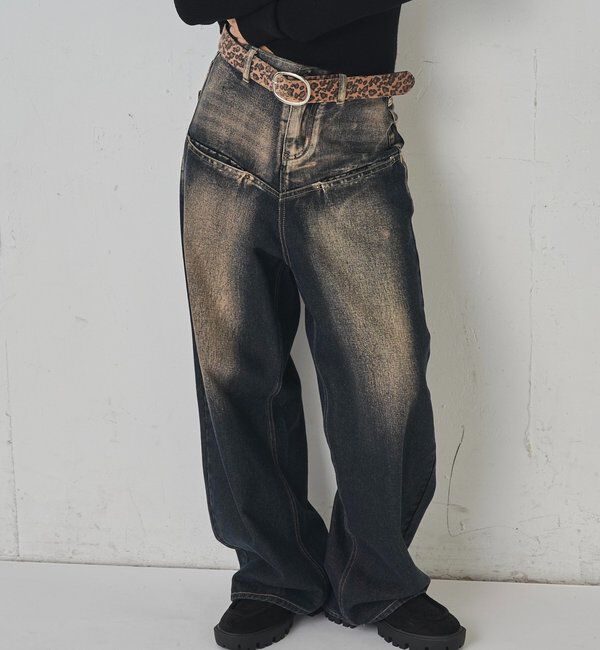  「SLASH POCKET BLAST WIDE DENIM」|デニム|ブルーその他1