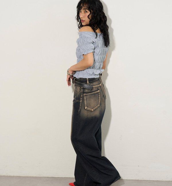 「SLASH POCKET BLAST WIDE DENIM」|デニム|