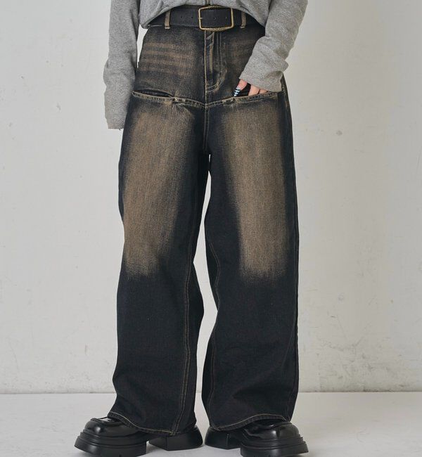  「SLASH POCKET BLAST WIDE DENIM」|デニム|