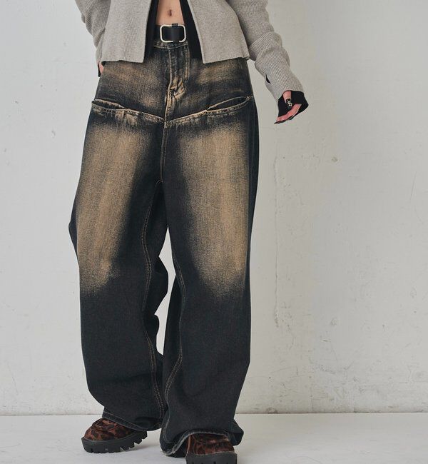  「SLASH POCKET BLAST WIDE DENIM」|デニム|