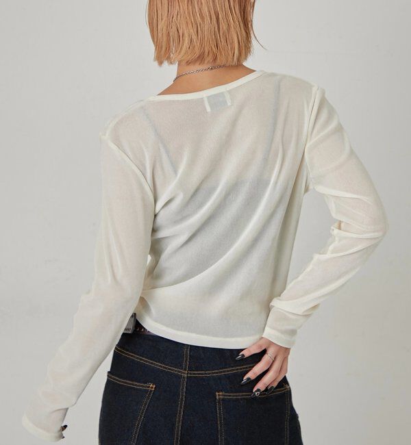  「フロッキーメッシュ ヘンリートップス」|Tシャツ・カットソー|