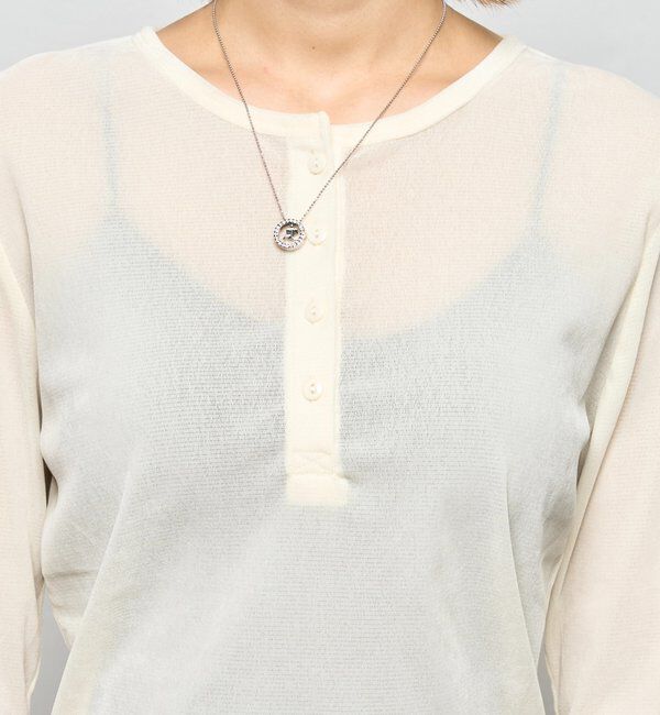  「フロッキーメッシュ ヘンリートップス」|Tシャツ・カットソー|