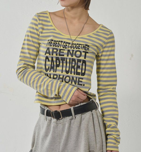  「MESSAGE TOPS」|Tシャツ・カットソー|イエローその他1