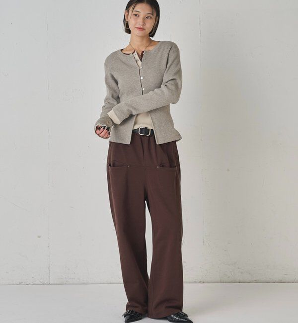  「RIBBED KINT NARROW CARDIGAN」|カーディガン|