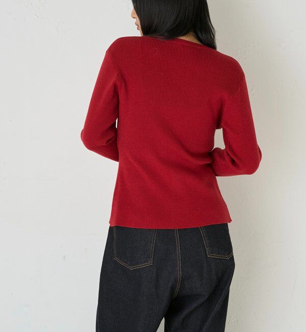  「RIBBED KINT NARROW CARDIGAN」|カーディガン|