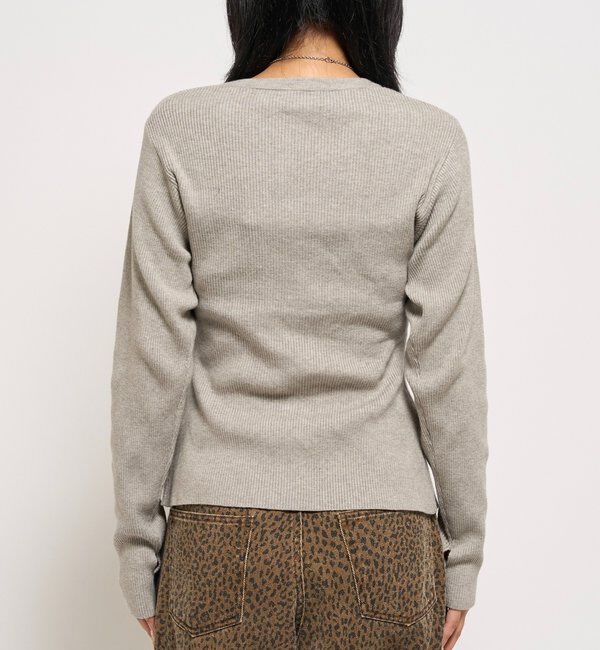  「RIBBED KINT NARROW CARDIGAN」|カーディガン|