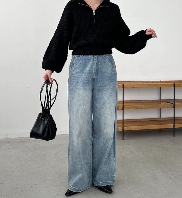  「ハーフジップニット」|ニット・セーター|