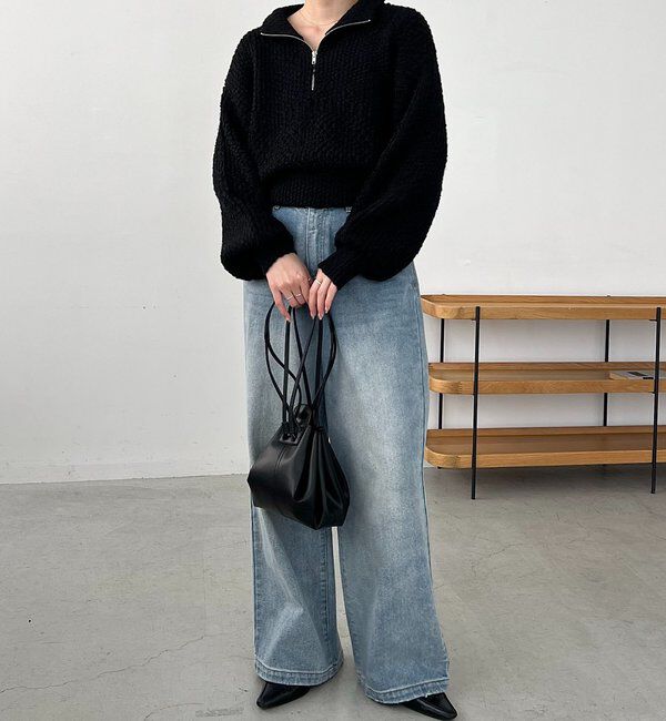 「ハーフジップニット」|ニット・セーター|