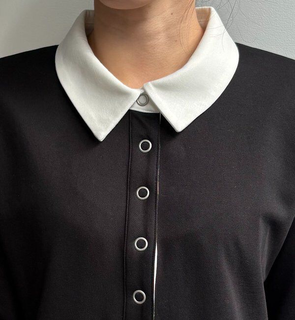  「【低身長サイズあり】〈C.L〉バイカラーポロカットワンピース」|ワンピース|