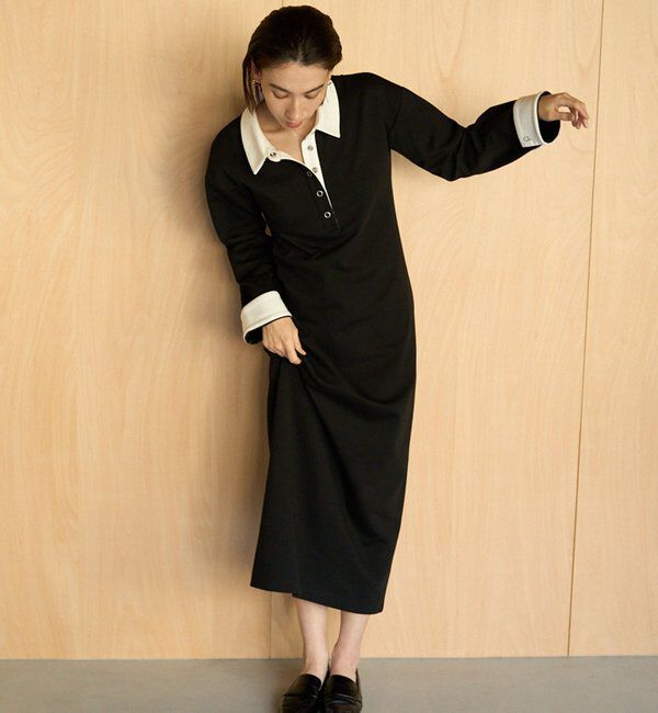  「【低身長サイズあり】〈C.L〉バイカラーポロカットワンピース」|ワンピース|