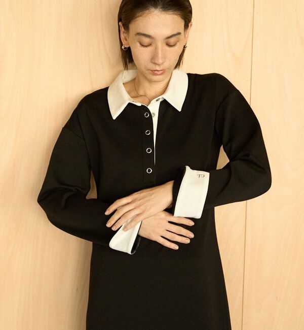  「【低身長サイズあり】〈C.L〉バイカラーポロカットワンピース」|ワンピース|