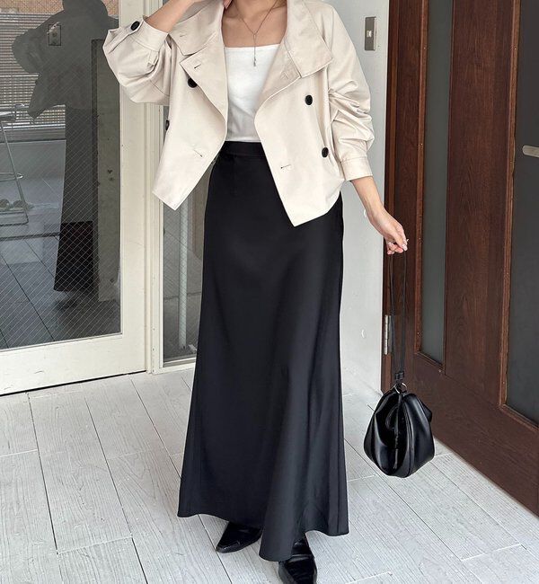  「【サイズ展開あり】ショートトレンチコート」|トレンチコート|