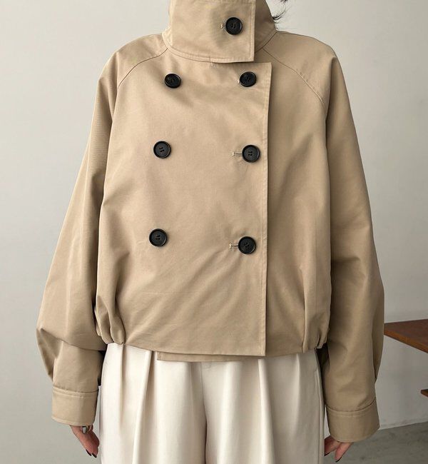  「【サイズ展開あり】ショートトレンチコート」|トレンチコート|