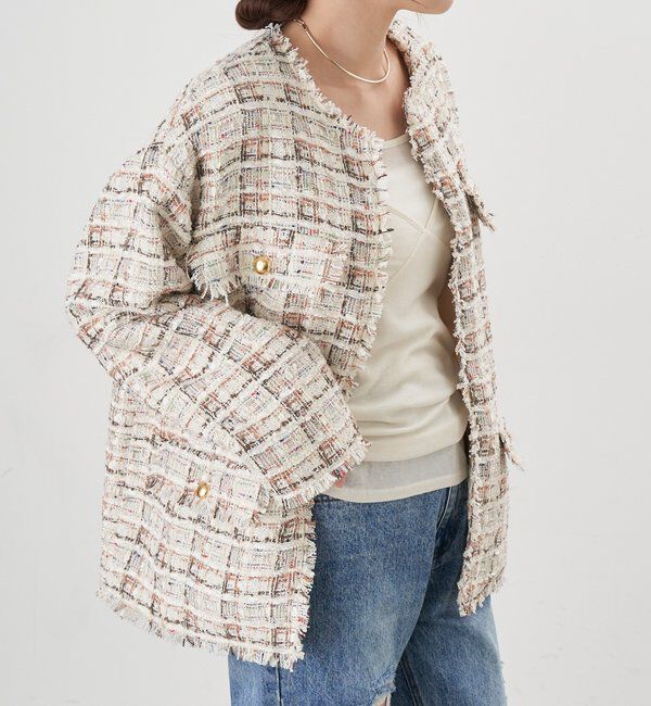  「【インフルエンサー＠akane_nagataコラボ】ツイードジャケット」|その他|