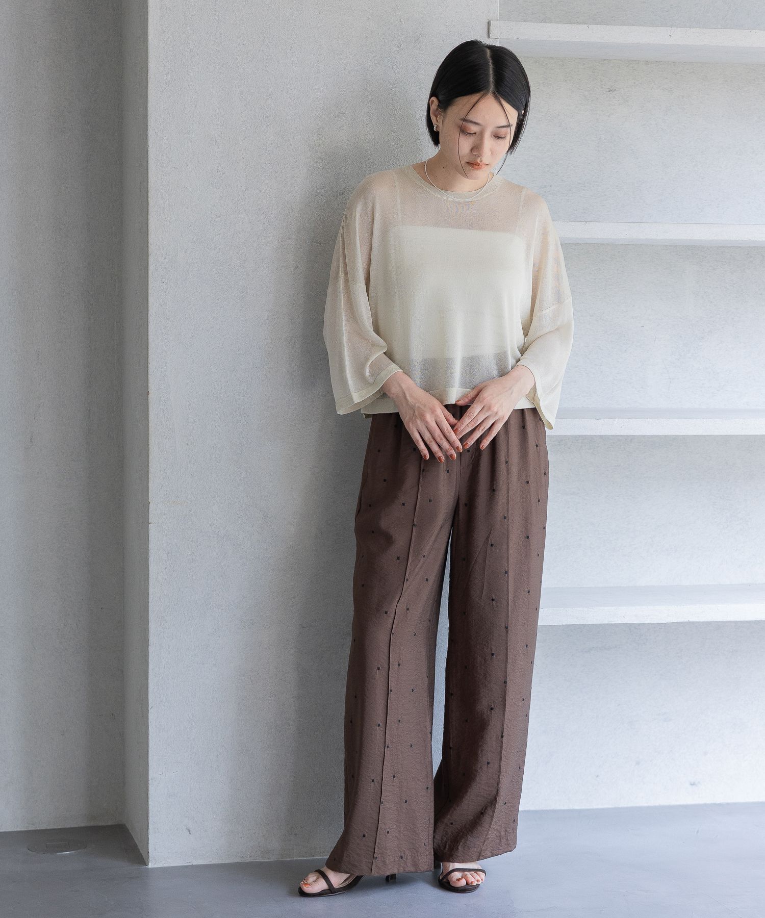 A part by 「ラメシアーニット_5分袖」|ニット・セーター|