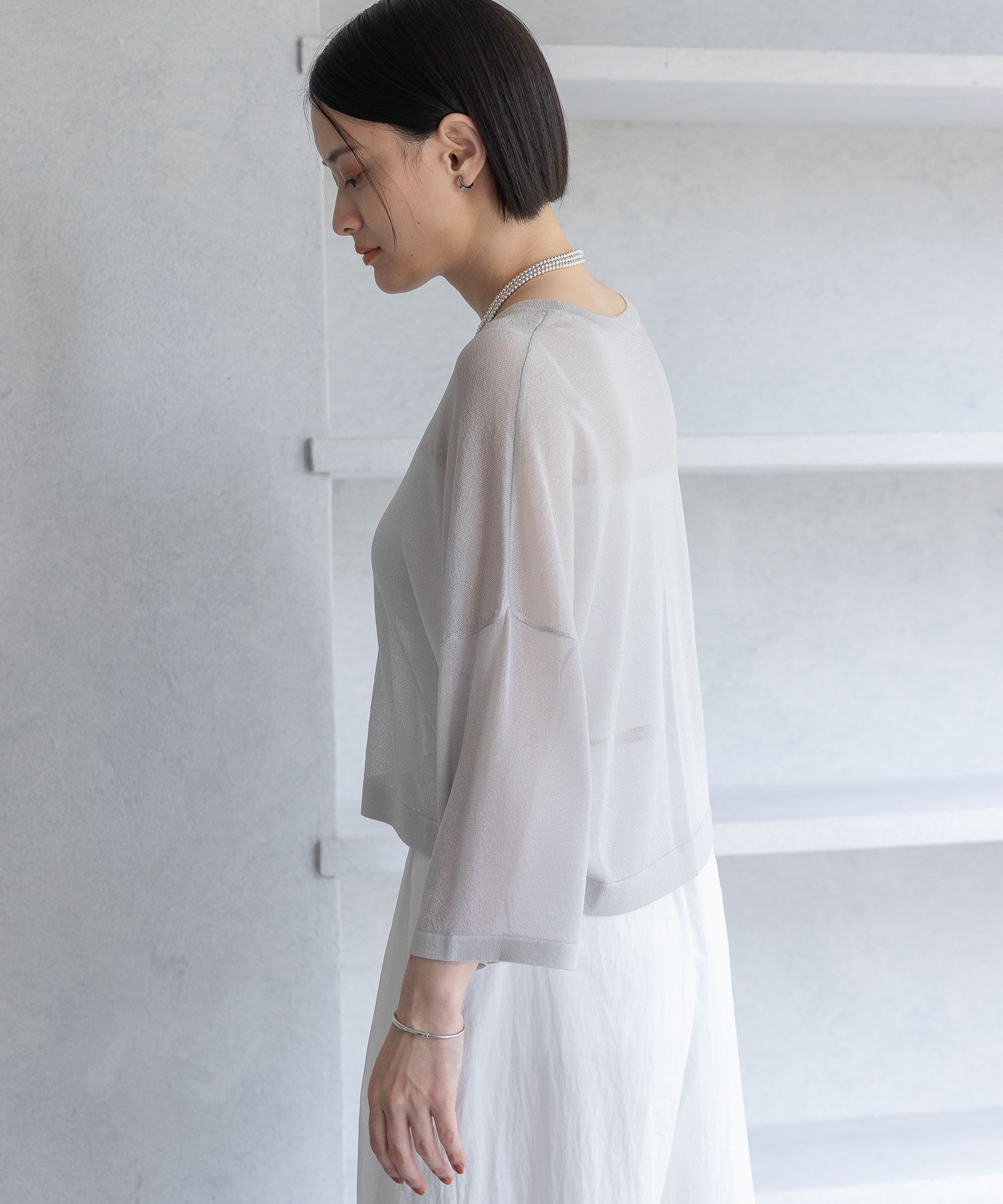 A part by 「ラメシアーニット_5分袖」|ニット・セーター|