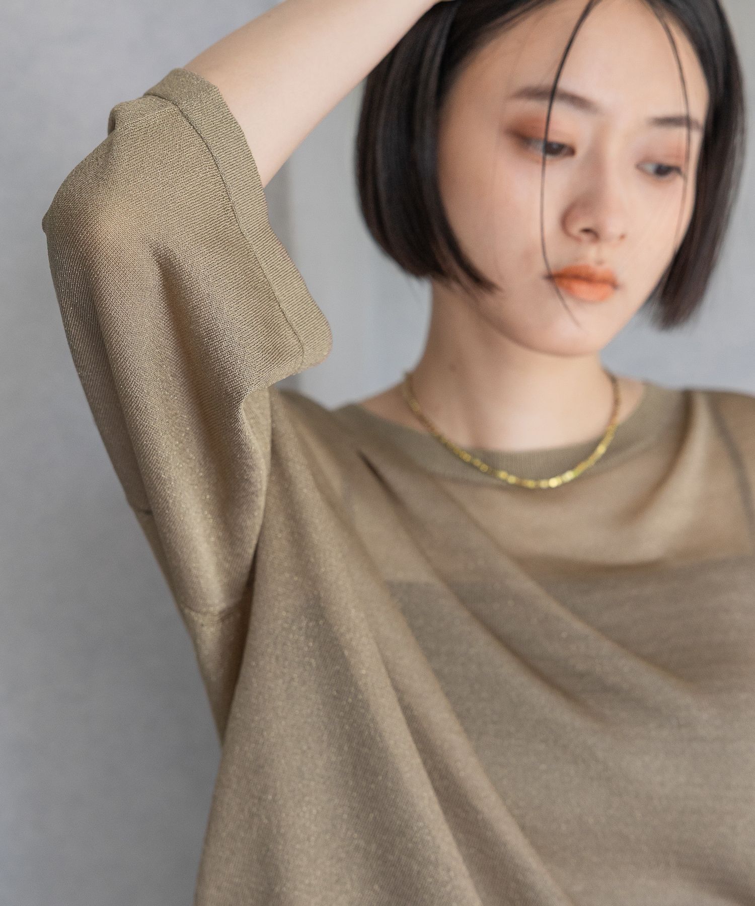 A part by 「ラメシアーニット_5分袖」|ニット・セーター|