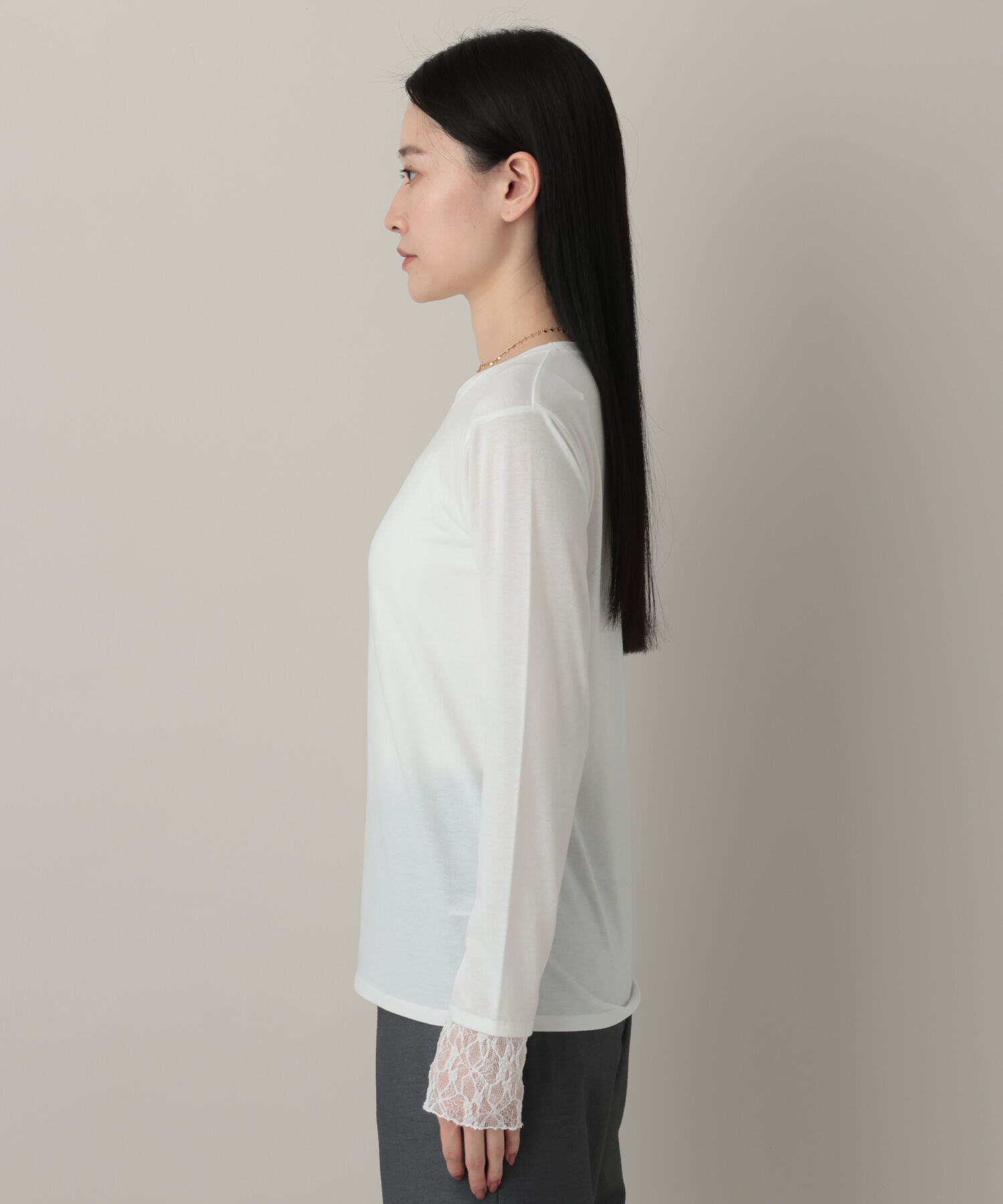 A part by 「レースレイヤードスリーブ_長袖」|Tシャツ・カットソー|