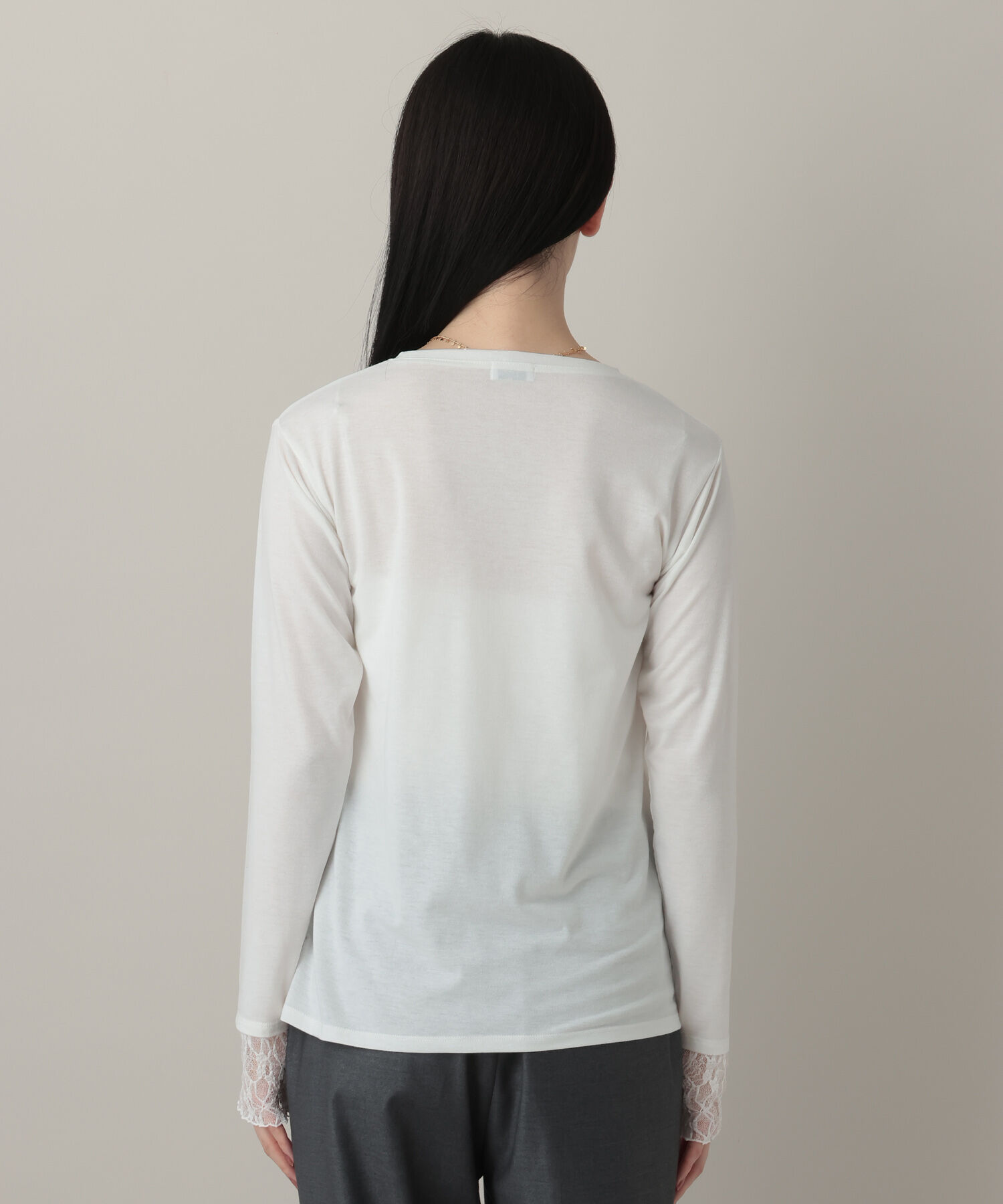 A part by 「レースレイヤードスリーブ_長袖」|Tシャツ・カットソー|