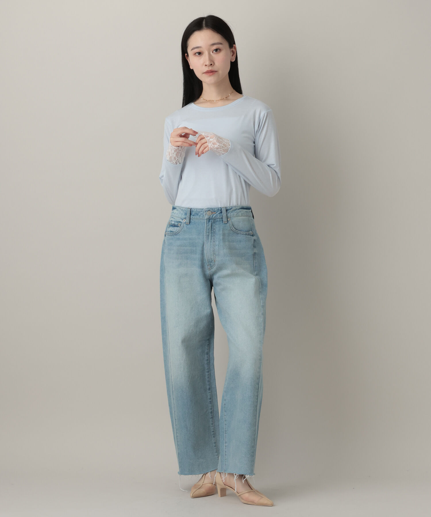 A part by 「レースレイヤードスリーブ_長袖」|Tシャツ・カットソー|