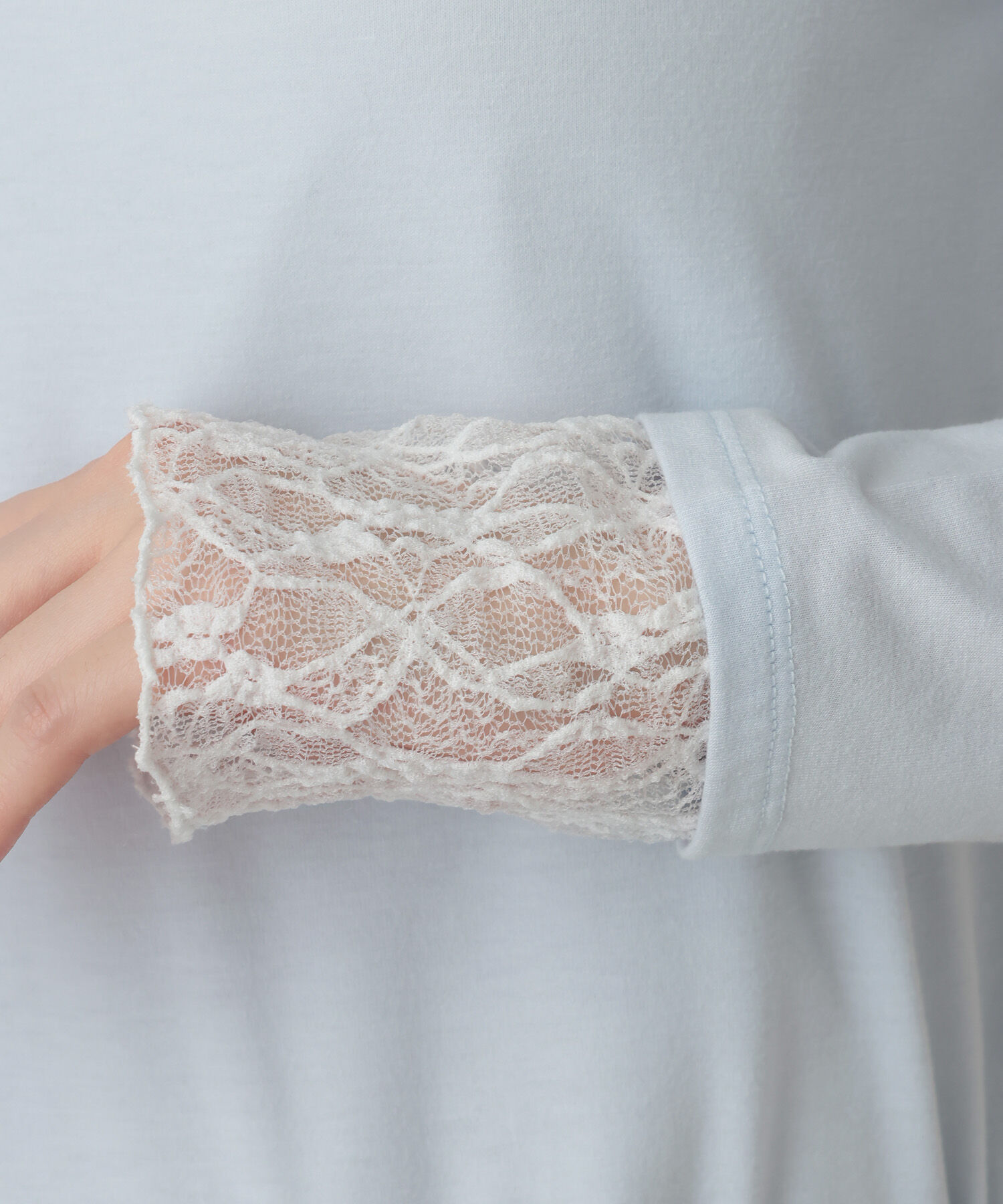 A part by 「レースレイヤードスリーブ_長袖」|Tシャツ・カットソー|