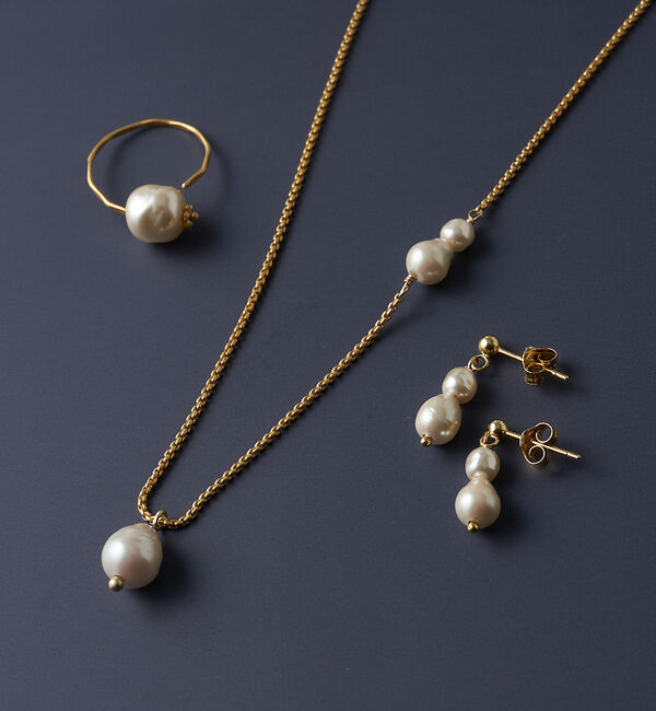 collex「【Ljud】 ガラスパールリングSNOW」|リング|