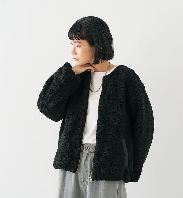 collex「キルト&times;ボアリバーシブル中綿ブルゾン」|ブルゾン・スタジャン|