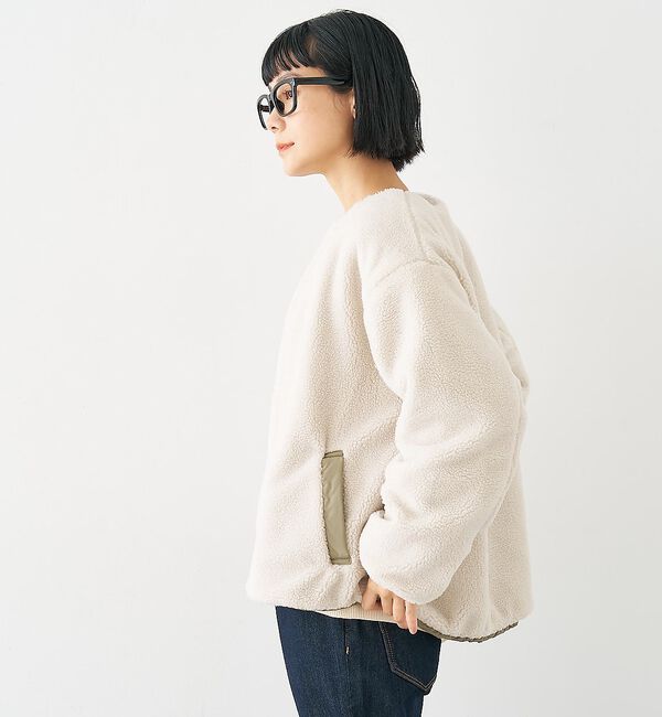 collex「キルト&times;ボアリバーシブル中綿ブルゾン」|ブルゾン・スタジャン|