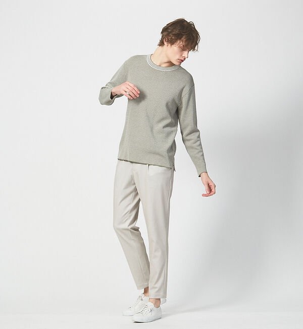 ABAHOUSE「【アンサンブル可能】リバー ニット クルーネック プルオーバー」|ニット・セーター|