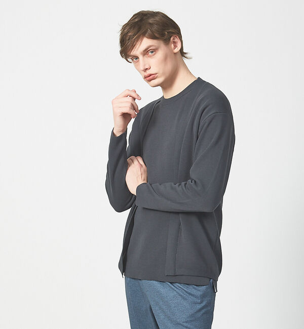 ABAHOUSE「【アンサンブル可能】リバーニットカーディガン」|カーディガン|チャコールグレー