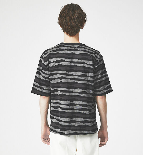 ABAHOUSE「【アンサンブル対応】ウェーブ ボーダー 半袖Tシャツ」|Tシャツ・カットソー|