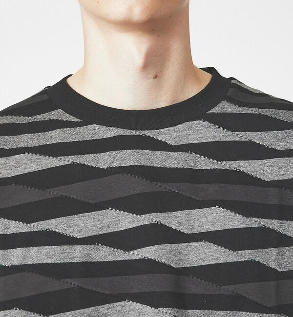 ABAHOUSE「【アンサンブル対応】ウェーブ ボーダー 半袖Tシャツ」|Tシャツ・カットソー|