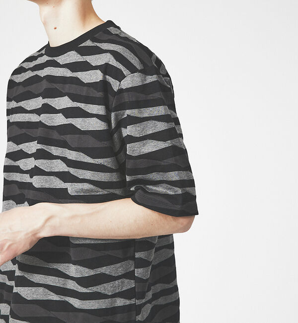 ABAHOUSE「【アンサンブル対応】ウェーブ ボーダー 半袖Tシャツ」|Tシャツ・カットソー|