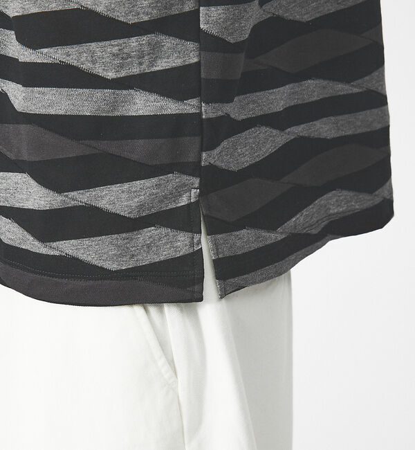 ABAHOUSE「【アンサンブル対応】ウェーブ ボーダー 半袖Tシャツ」|Tシャツ・カットソー|