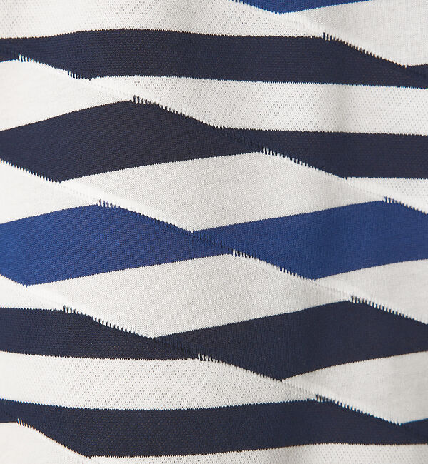 ABAHOUSE「【アンサンブル対応】ウェーブ ボーダー 半袖Tシャツ」|Tシャツ・カットソー|