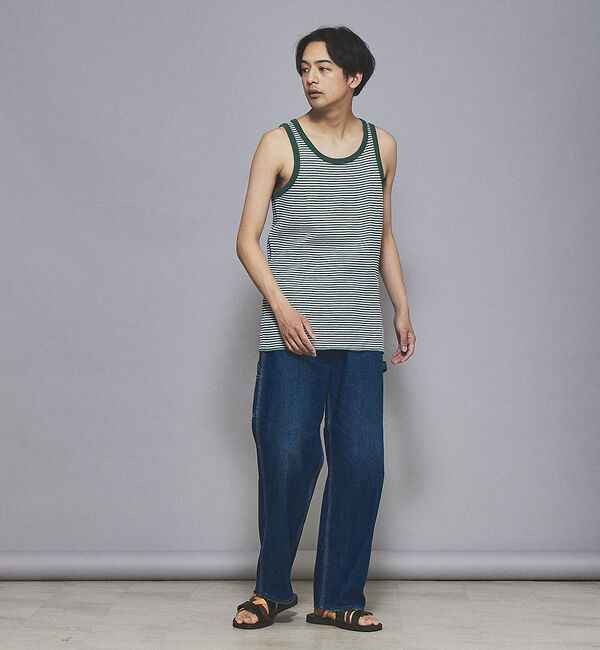 ABAHOUSE「【JEMORGAN/ジェーイーモーガン】ワッフル ボーダー タンクトップ」|キャミソール|