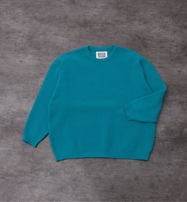 ABAHOUSE「ルーズ シルエット ポリ ハイゲージ クルーネック ニット」|ニット・セーター|