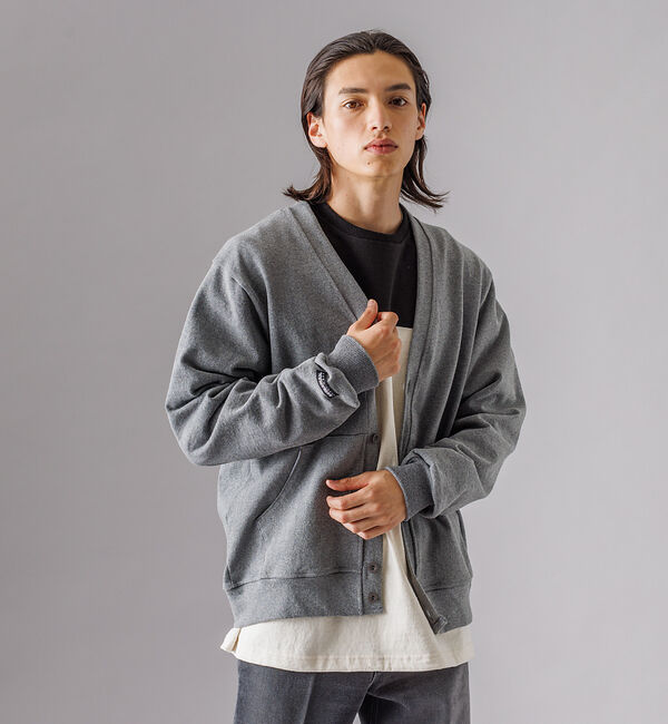 ABAHOUSE「【BARBARIAN / バーバリアン】ヘビーウエイト カーディガン」|カーディガン|グレー