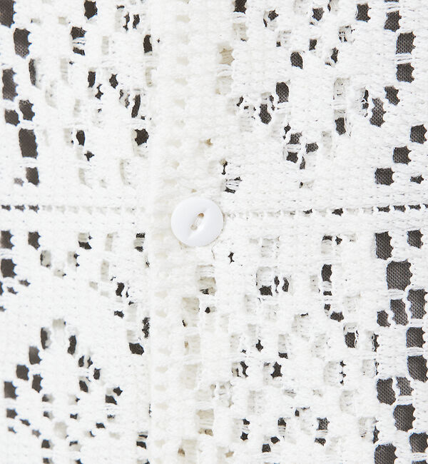 ABAHOUSE「【Revo.】透かし編みニットオープンカラー半端袖シャツ」|シャツ・ブラウス|