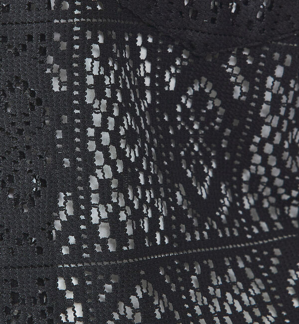 ABAHOUSE「【Revo.】透かし編みニットオープンカラー半端袖シャツ」|シャツ・ブラウス|