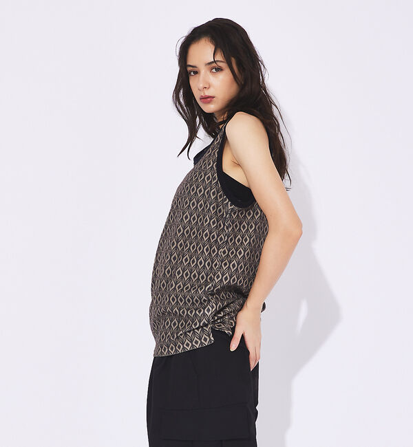 ABAHOUSE「【JEMORGAN /ジェーイーモーガン 】総柄タンクトップ」|Tシャツ・カットソー|