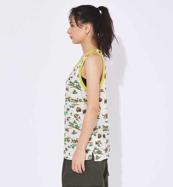 ABAHOUSE「【JEMORGAN /ジェーイーモーガン 】総柄タンクトップ」|Tシャツ・カットソー|